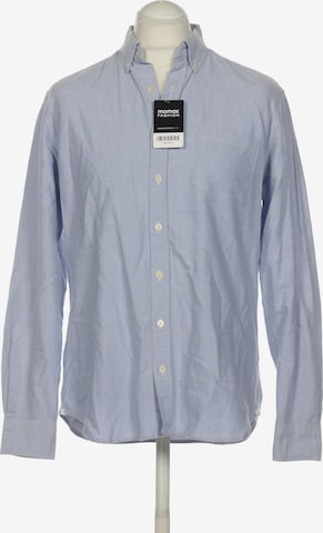 MANGO MAN Button Up Shirt in L in Blue: front