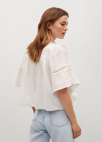 MANGO Bluse 'Carina' in Weiß