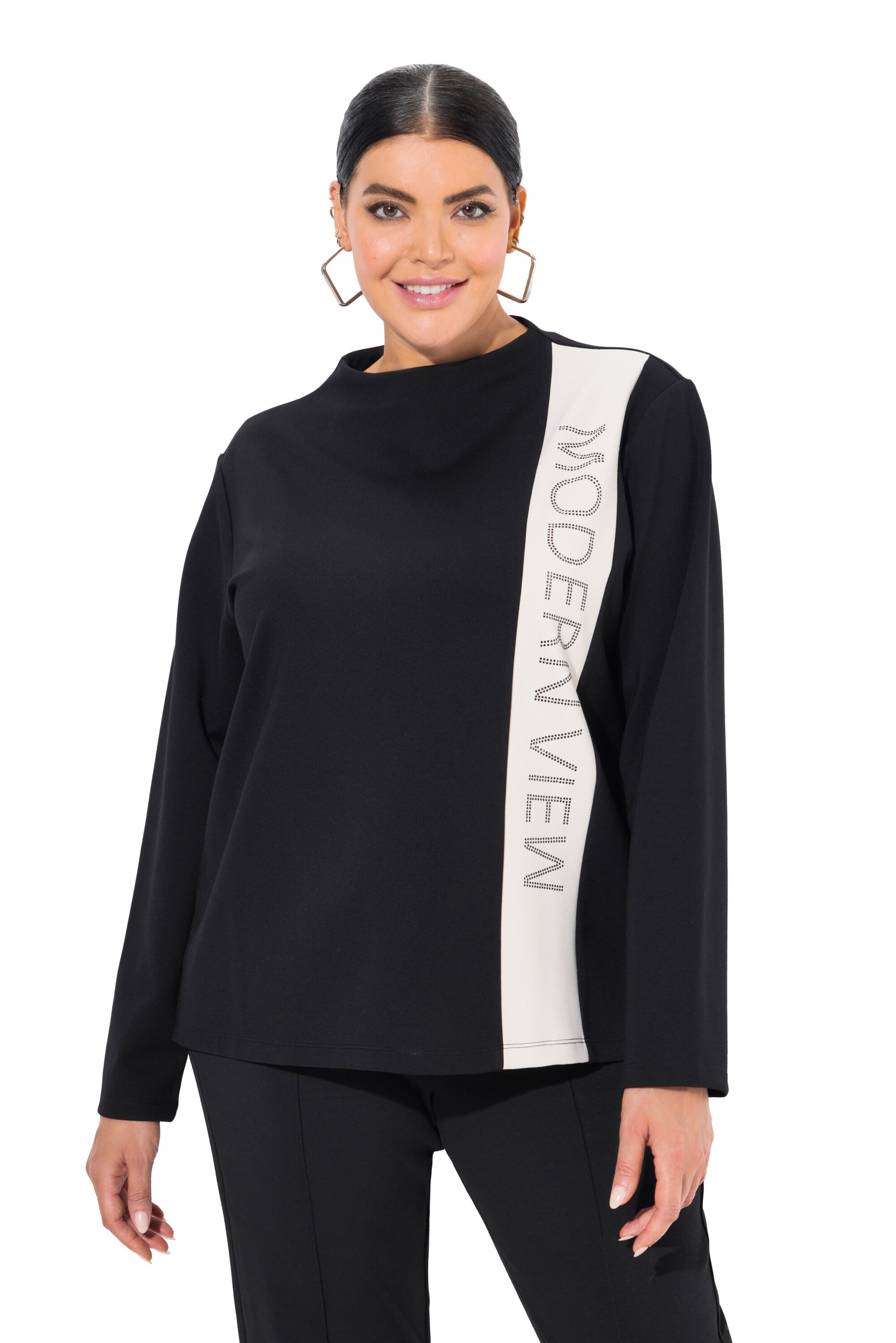 Ulla Popken Sweatshirt in Black: front