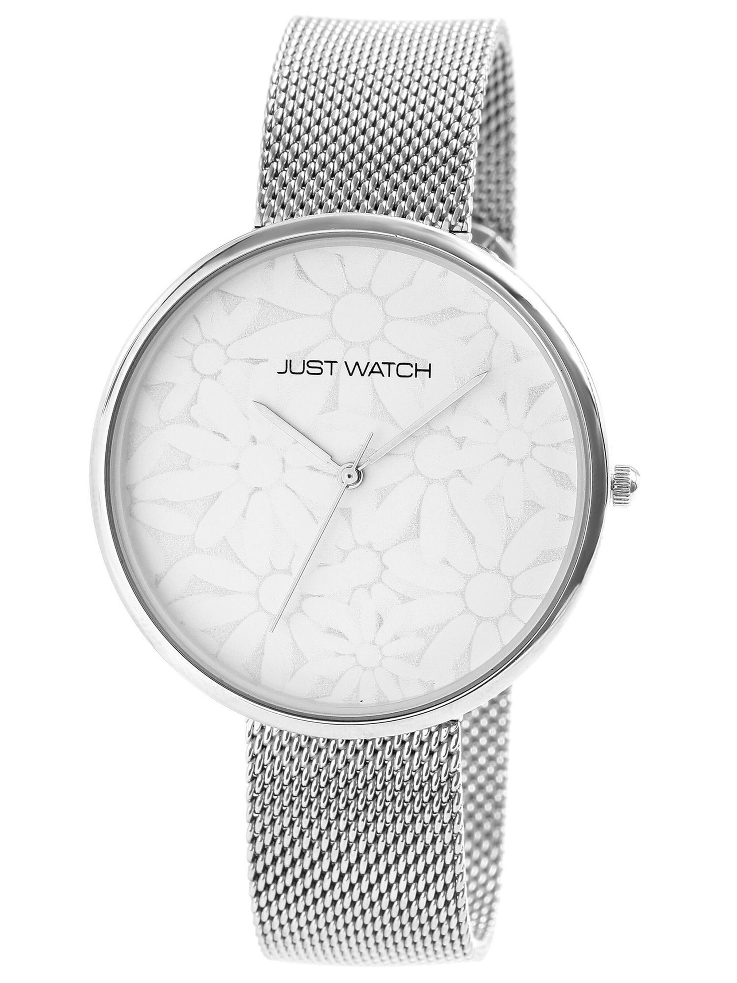 Just Watch Analog Watch 'mit Milanaisearmband' in Silver: front