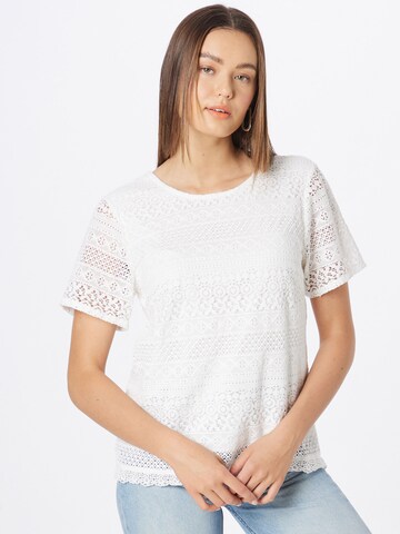 PIECES T-shirt 'Lima' i vit: framsida