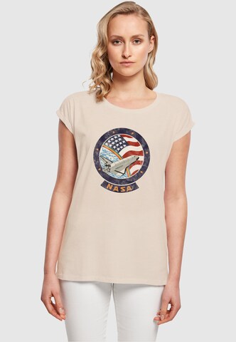 T-shirt 'NASA - Faded' Merchcode en beige : devant