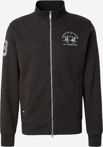 La Martina Суичъри с качулка в черно: отпред
