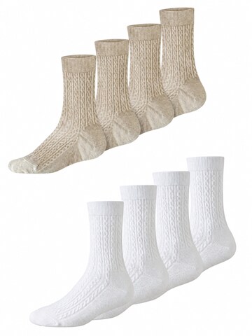 Millo Socks 'Cosy Twist Mix' in Beige: front