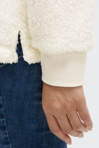 Soccx Hoodie aus Sherpa-Fleece mit Label Patch in Weiß