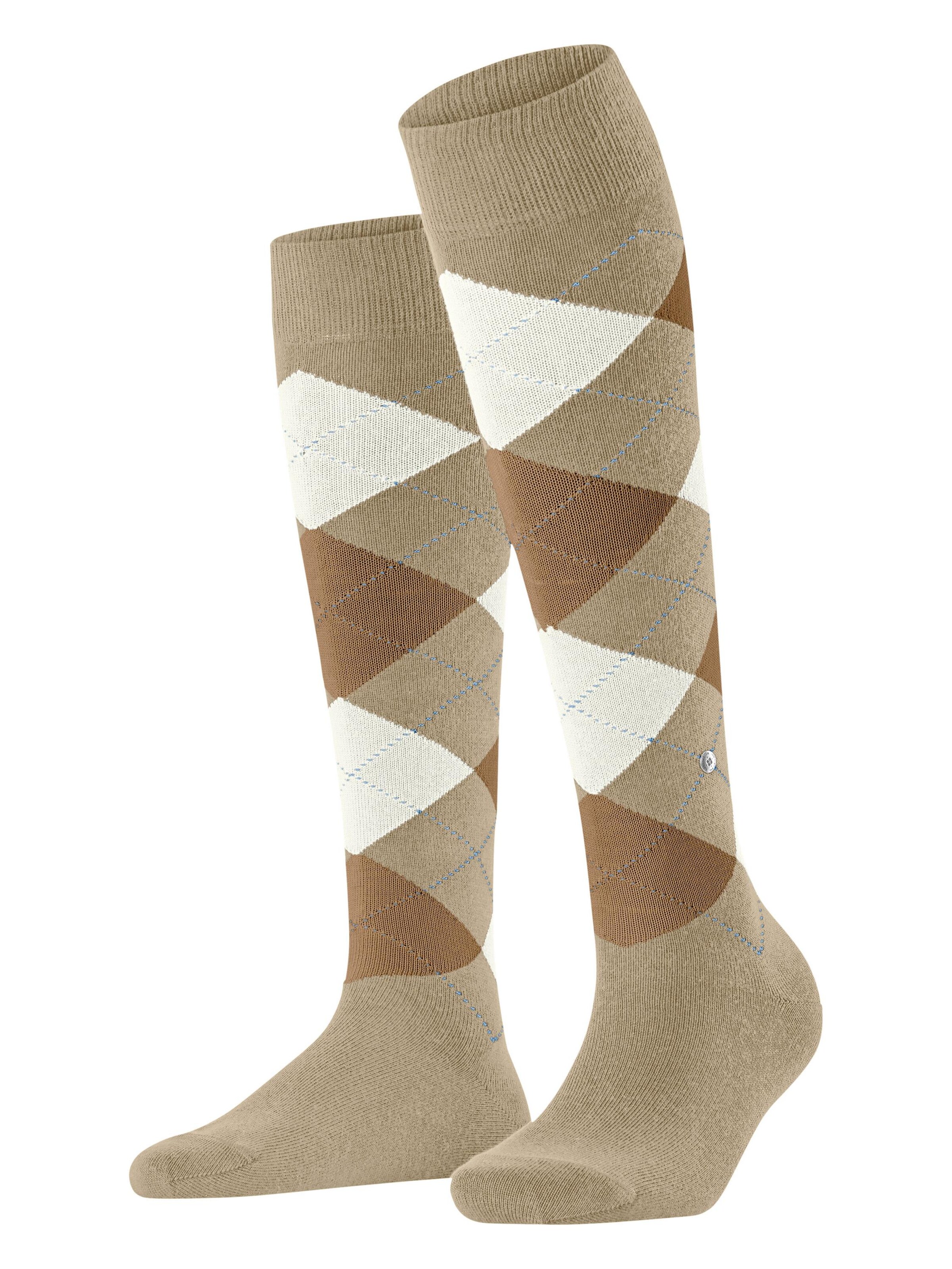 BURLINGTON Overknee Strümpfe 'Queen'‌‌‌ in Beige: Vorderseite