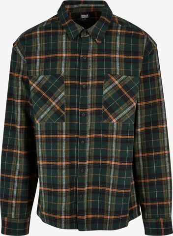 Urban Classics Comfort fit Button Up Shirt 'Fane' in Green: front