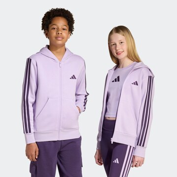 ADIDAS SPORTSWEAR Athletic Zip-Up Hoodie 'Essentials' in Purple