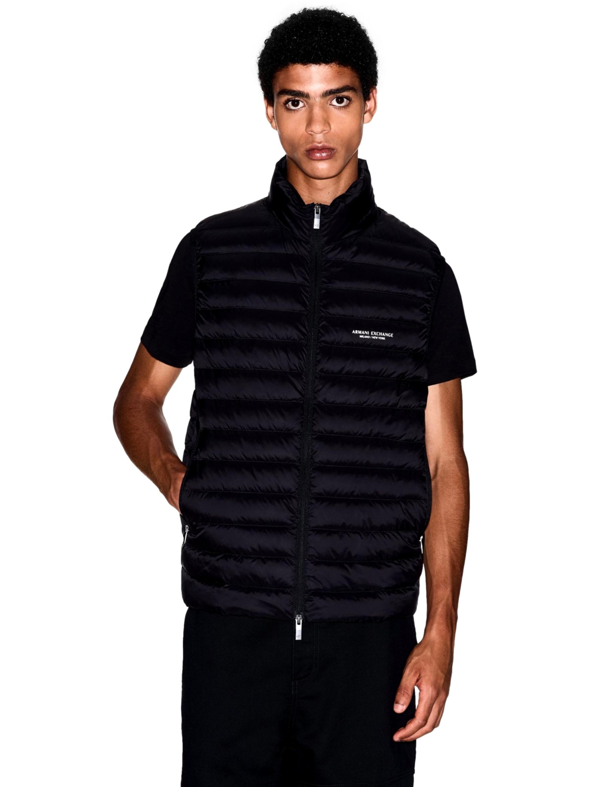 ARMANI EXCHANGE Weste in Schwarz: Vorderseite