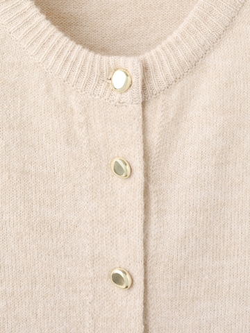 MANGO Gebreid vest 'ELIOTE' in Beige