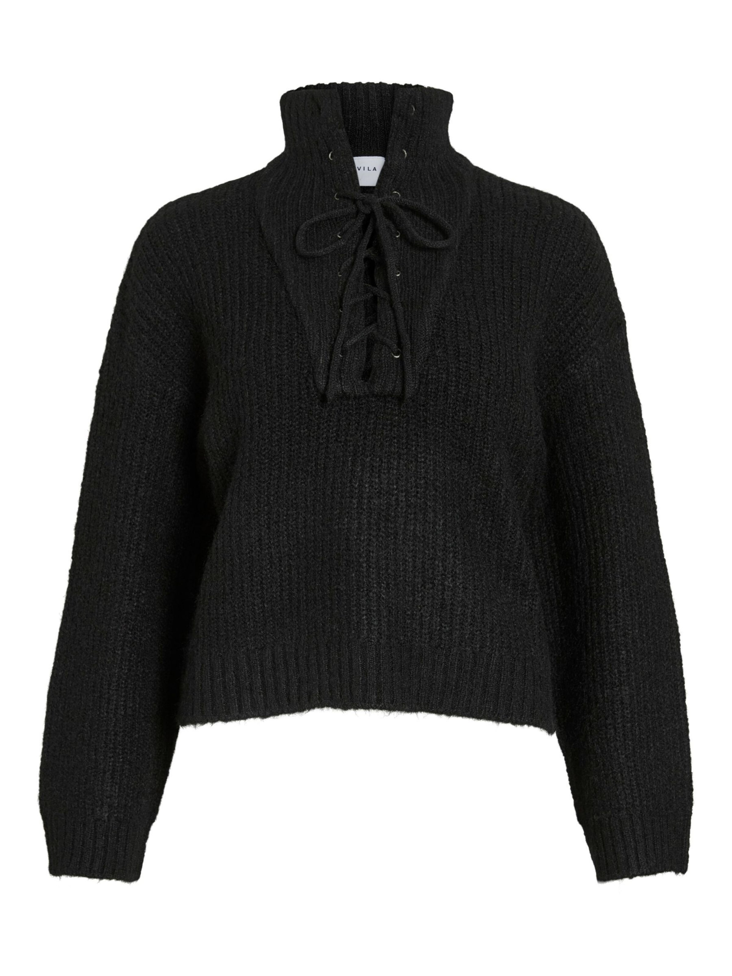 VILA Sweater in Black: front