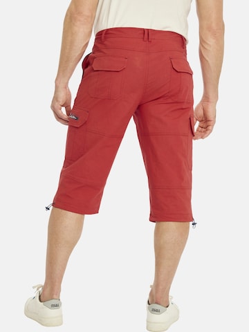Regular Pantalon cargo 'Hellfried' Jan Vanderstorm en rouge