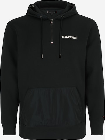 Tommy Hilfiger Big & Tall Sweatshirt in Black: front