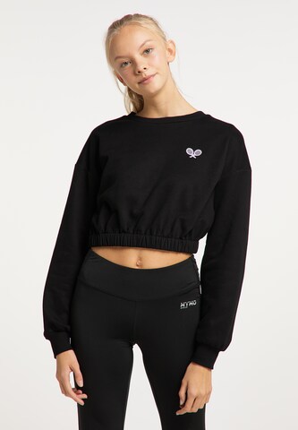 myMo ATHLSR Sweatshirt in Zwart: voorkant