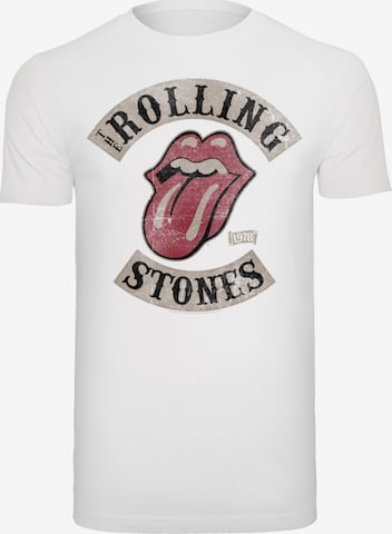 T-Shirt 'The Rolling Stones' F4NT4STIC en blanc : devant