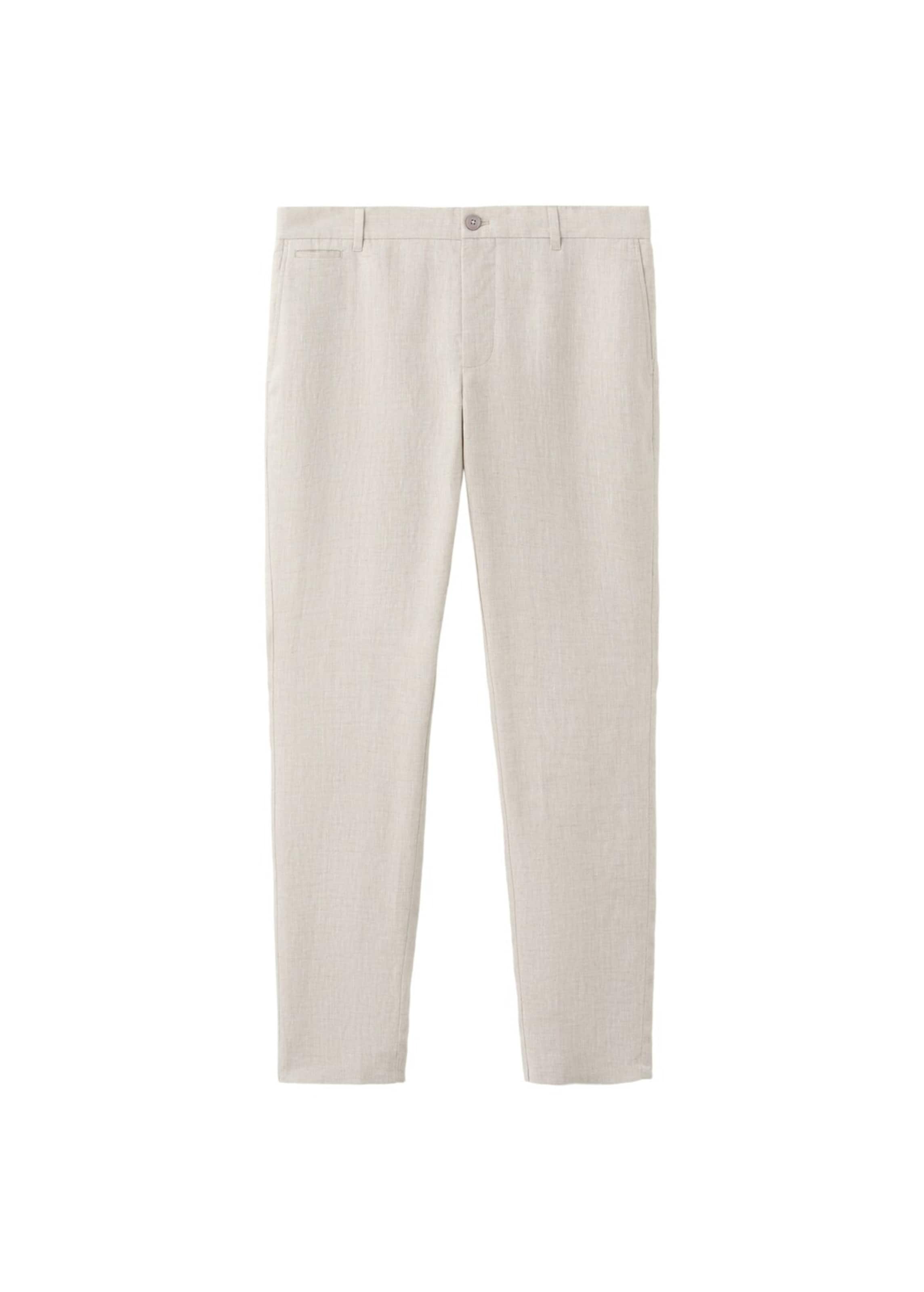 MANGO MAN Chino Pants 'Oyster' in Beige: front