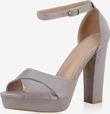 Van Hill Sandale in Grau: Vorderseite