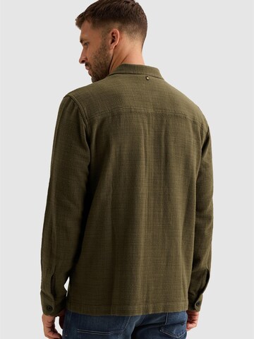 PME Legend Regular fit Button Up Shirt 'Overshirt in two-tone cotton slub' in Green