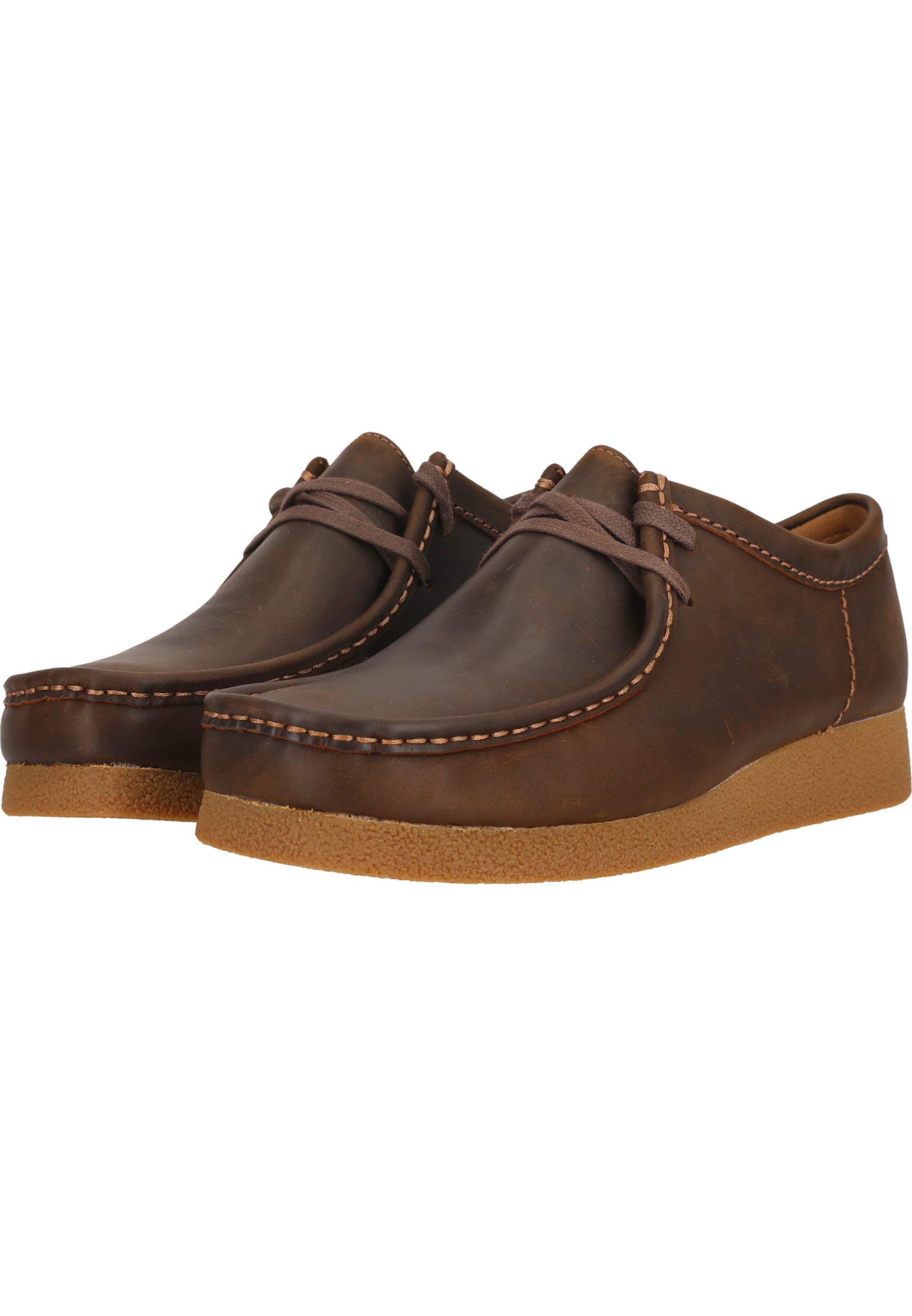 CLARKS Veterschoen 'Wallabee' in Bruin