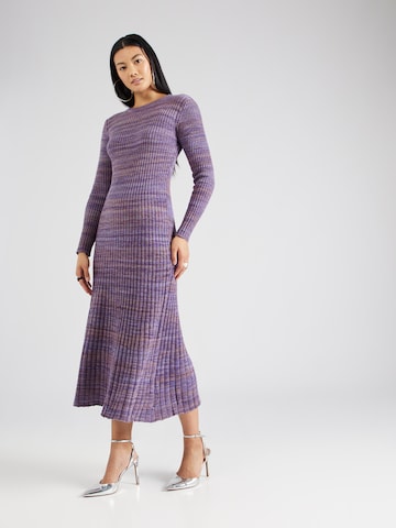 sessun Úpletové šaty 'MANIFI' – fialová: přední strana