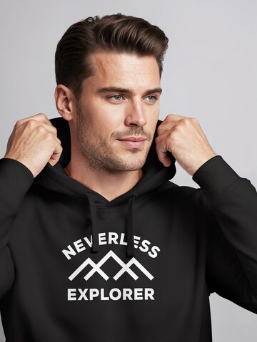 Neverless Sweatshirt 'Bergkette' in Black