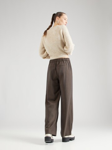 Wide Leg Pantalon 'Henrika' MSCH COPENHAGEN en marron