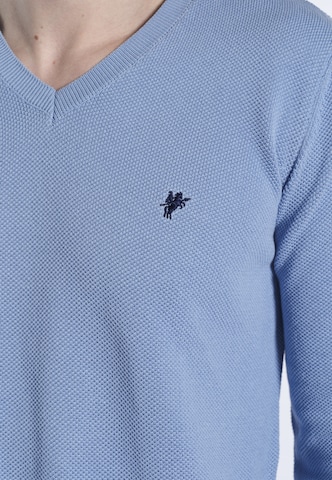 DENIM CULTURE Sweter 'ROMEO' w kolorze niebieski