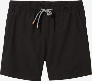 TOM TAILOR DENIM Badeshorts in Schwarz: predná strana