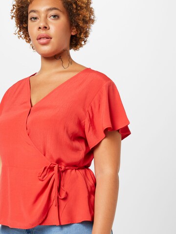 ABOUT YOU Curvy Shirt 'Thea' in Rood