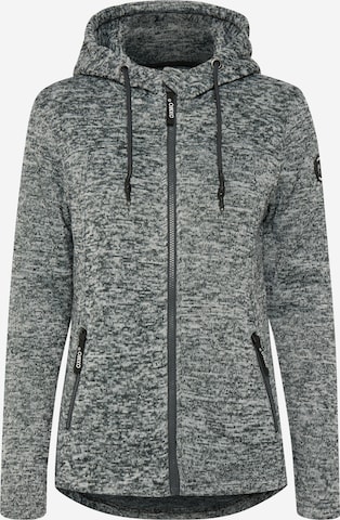 Oxmo Fleece Jacket 'Kajsa' in Grey: front