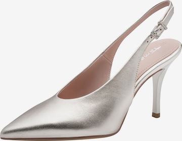 Escarpins à bride arrière Tamaris en argent : devant