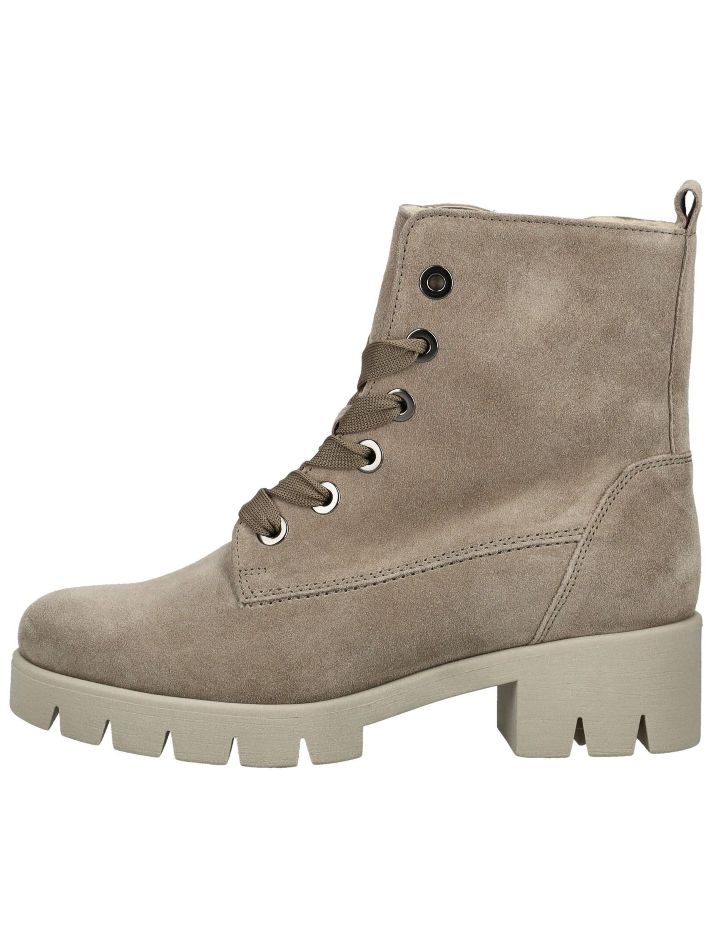 GABOR Lace-up bootie in Beige