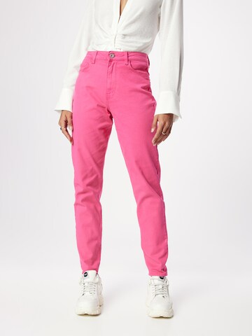 PIECES Tapered Jeans 'KESIA' in Roze: voorkant