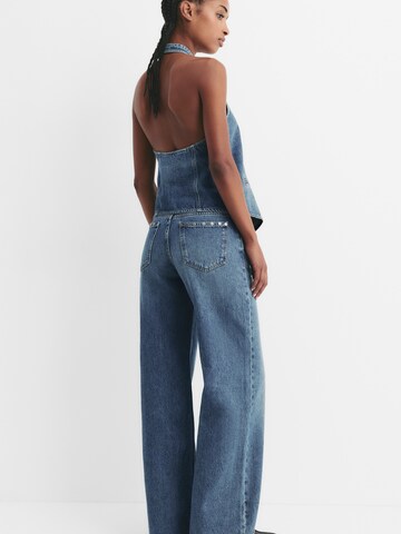 Wide leg Jeans de la Pull&Bear pe albastru