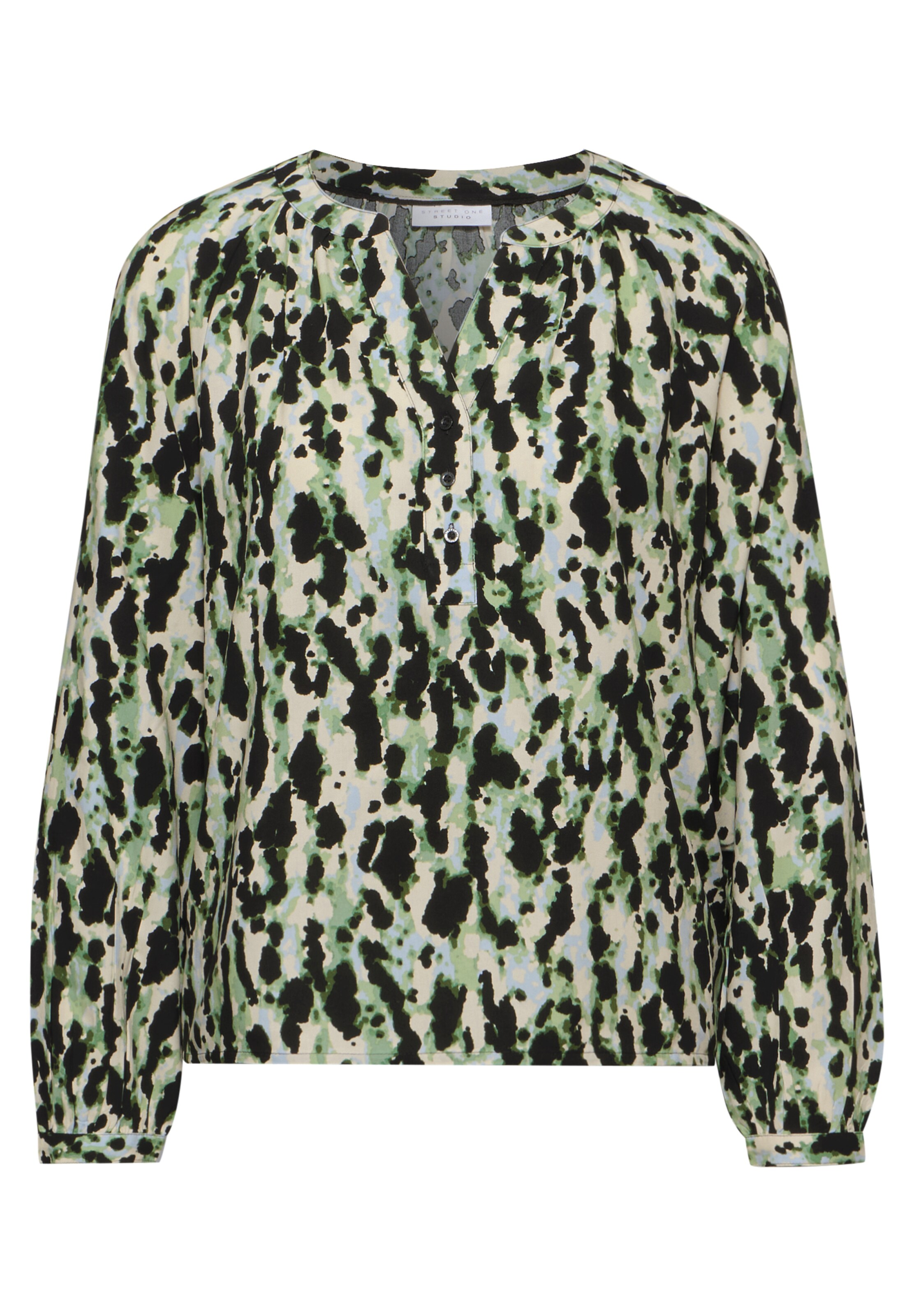 Street One Studio Loose Fit Raglan-Bluse in Grün: Vorderseite