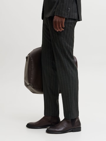 JACK & JONES Slimfit Bandplooibroek 'MARTIN' in Zwart