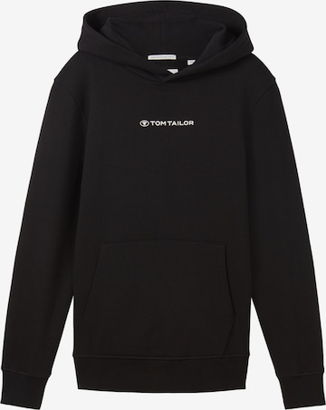 Sweat TOM TAILOR en noir : devant