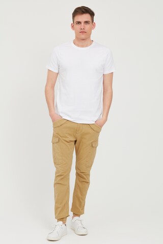 Effilé Pantalon cargo 'Nuva' INDICODE JEANS en beige