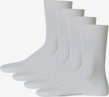 Chaussettes Hudson en blanc : devant