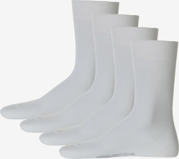 Hudson Socks in White: front