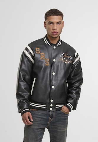 True Religion Between-Season Jacket 'Varsity' in Black: front