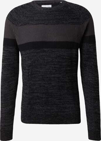 JACK & JONES Sweater in Black: front