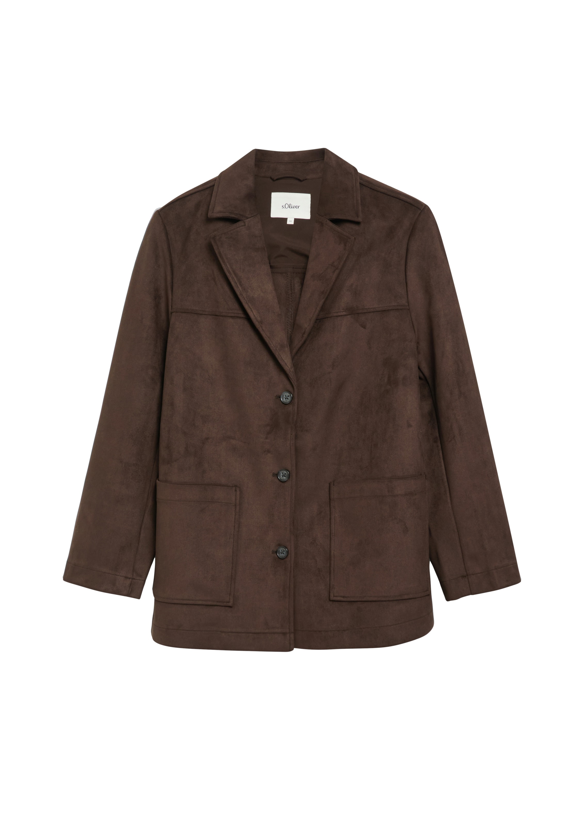 s.Oliver Veste mi-saison en XXL en brun foncé, Vue avec produit