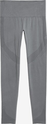 4F - Skinny Calças de desporto 'FNK F5053' em cinzento: frente