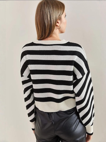 Pull-over oversize Bianco Lucci en blanc