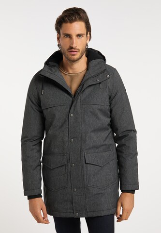 Parka d’hiver DreiMaster Vintage en noir : devant