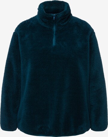 Sweat-shirt Ulla Popken en bleu : devant