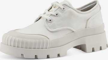 TAMARIS Lace-Up Shoes in White: front