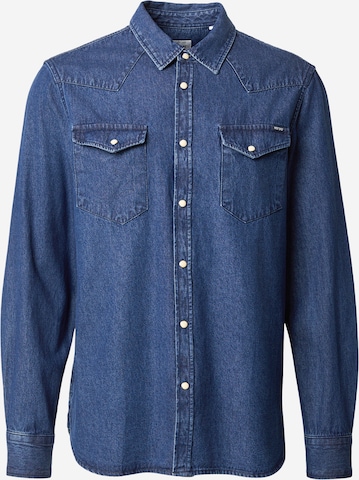 MUSTANG Regular Fit Hemd 'STYLE DUVER' in Blau: Vorderseite