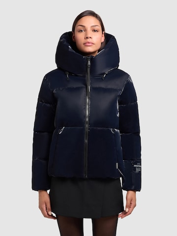 khujo Winter jacket 'Audrey Shiny' in Blue: front
